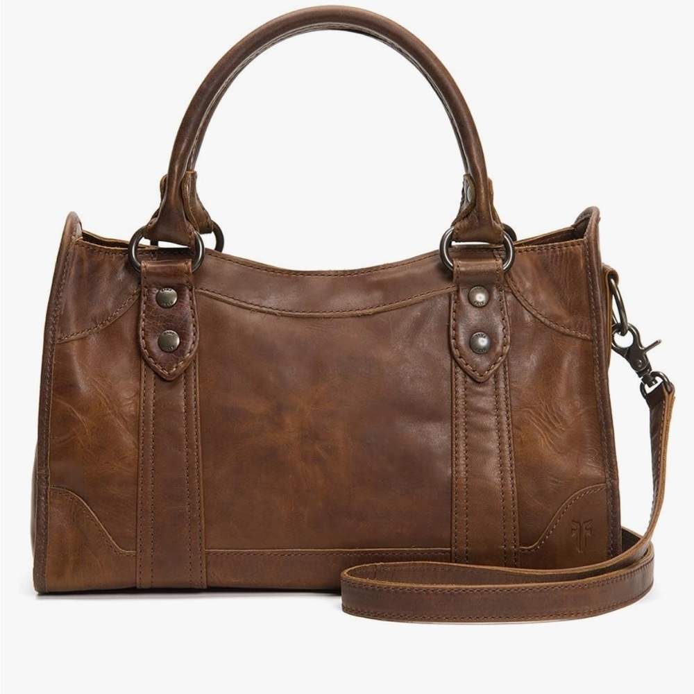 Frye melissa zip satchel leather bag